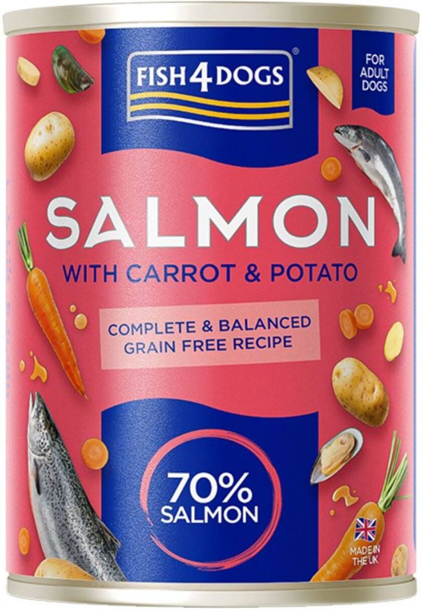 Fish4Dogs Finest Complete Umido Salmone con Carota e Patata per Cani Adulti 395 g