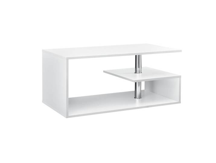 [en.casa] Couchtisch Haarlem 50/90/41, Weiß, Holzwerkstoff, Rechteckig, 50x41x90 cm, Wohnzimmer, Wohnzimmertische, Couchtische