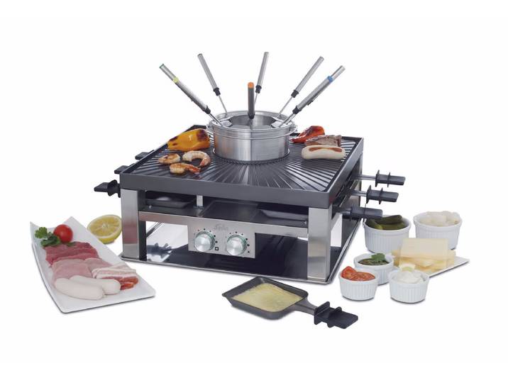 Solis Combi-Grill 3 in 1, Typ 796 Combi-Grill 3 in 1 – Raclette Ofen/Raclette Grill – edelstahl