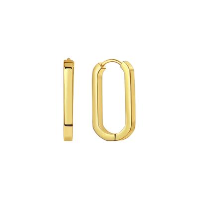 Paar Creolen FIRETTI "Schmuck Geschenk Edelstahl Ohrschmuck Ohrringe", gold (gelbgoldfarben), Ohrringe, Damen, Edelstahl