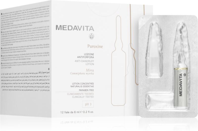 Medavita Puroxine Anti-Dandruff Lotion Serum for the Scalp for dandruff 12x6 ml