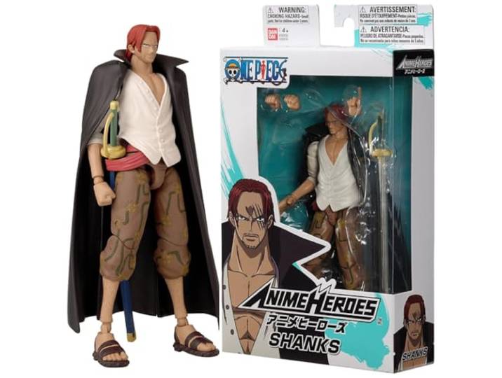 Bandai - Anime Heroes - One Piece - Actiefiguur Shanks 17 cm - 36935