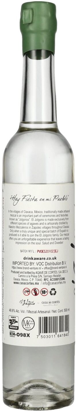 El Jolgorio Mezcal ESPADÍN 48,8% Vol. 0,5l