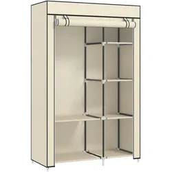 KLEIDERSCHRANK, Stoffschrank, Creme