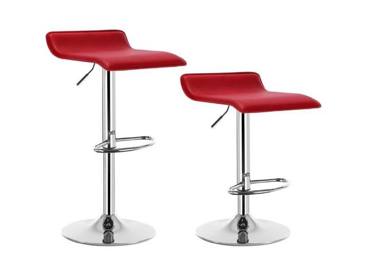 WOLTU Tabouret de bar en similicuir lot de 2 Tabouret de bar pivotant hauteur réglable Bordeaux