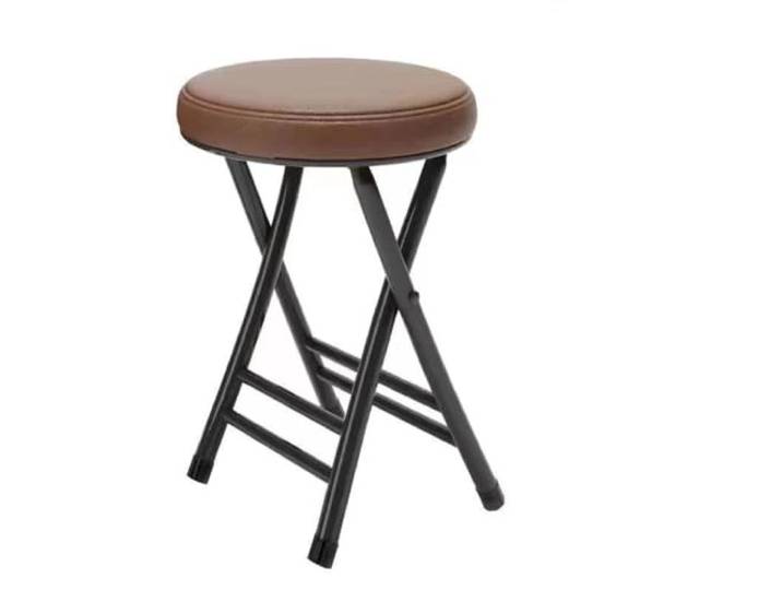 Klappbarer Kissenhocker, tragbarer runder Sitz-Schlafzimmer-Wohnzimmer Kissensitz, faltbar, tragbar, modern minimalistisch, mehrfarbig, Heimschlafzimmer(Brown)