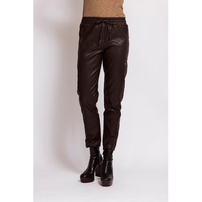 Stoffhose ZHRILL "ZHCHIARA CASUAL", Damen, Gr. S, N-Gr, braun, Web, Obermaterial: 100% Polyurethan, schmal lang, Hosen Stoffhose, schmale Passform, für den Alltag, mit Bindeband und Gummizug