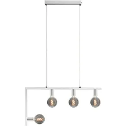 ROSSINI ILLUMINAZIONE TWIN Moderne Design-Hängeleuchte aus Metall, mattweiß, E27-Anschluss, IP20, 75 W – Rossini-Gruppe