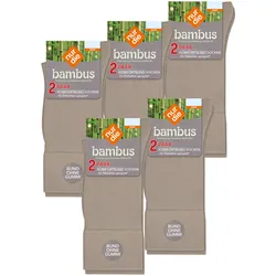 NUR DIE Herren Freizeitsocken Komfortbund Socken Viskose 10er Pack