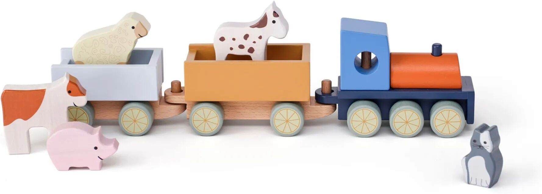 Kid's Concept Train animaux de la ferme Multicolore taille unique