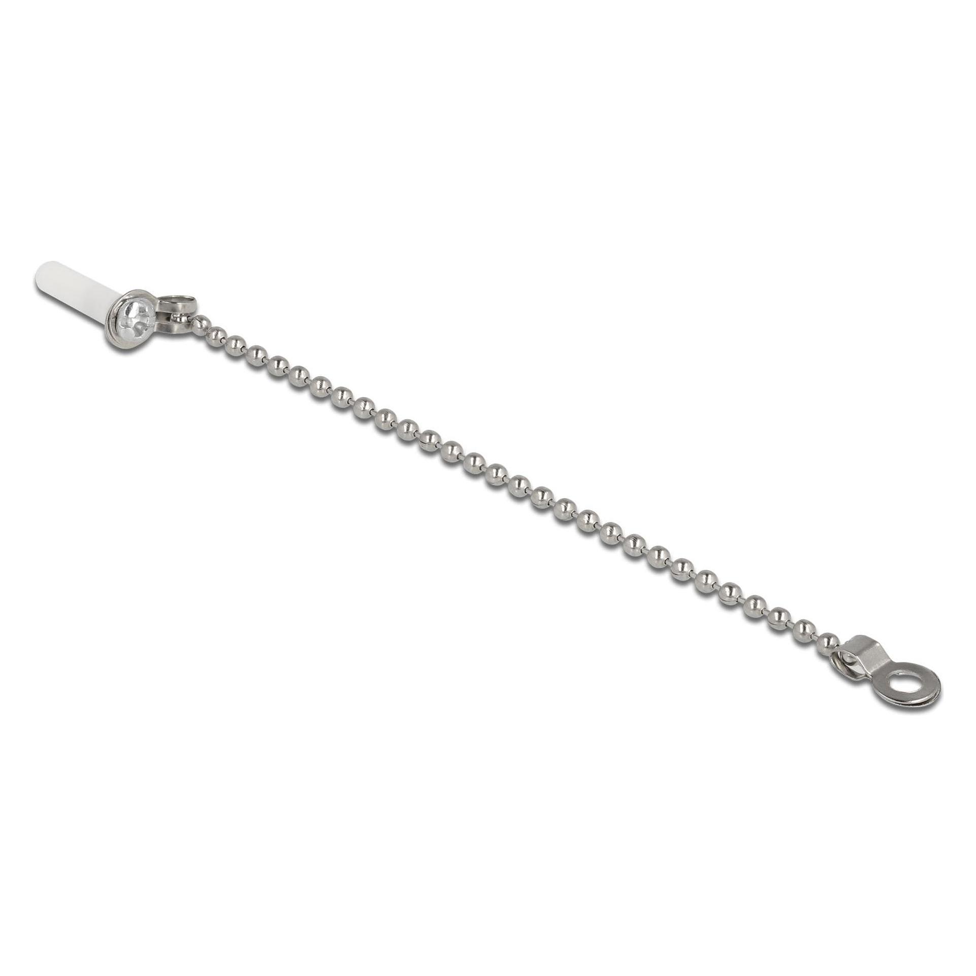 Delock LWL Staubschutzkappe mit Kette für LC Stecker weiss (Blindmodul) (86848)