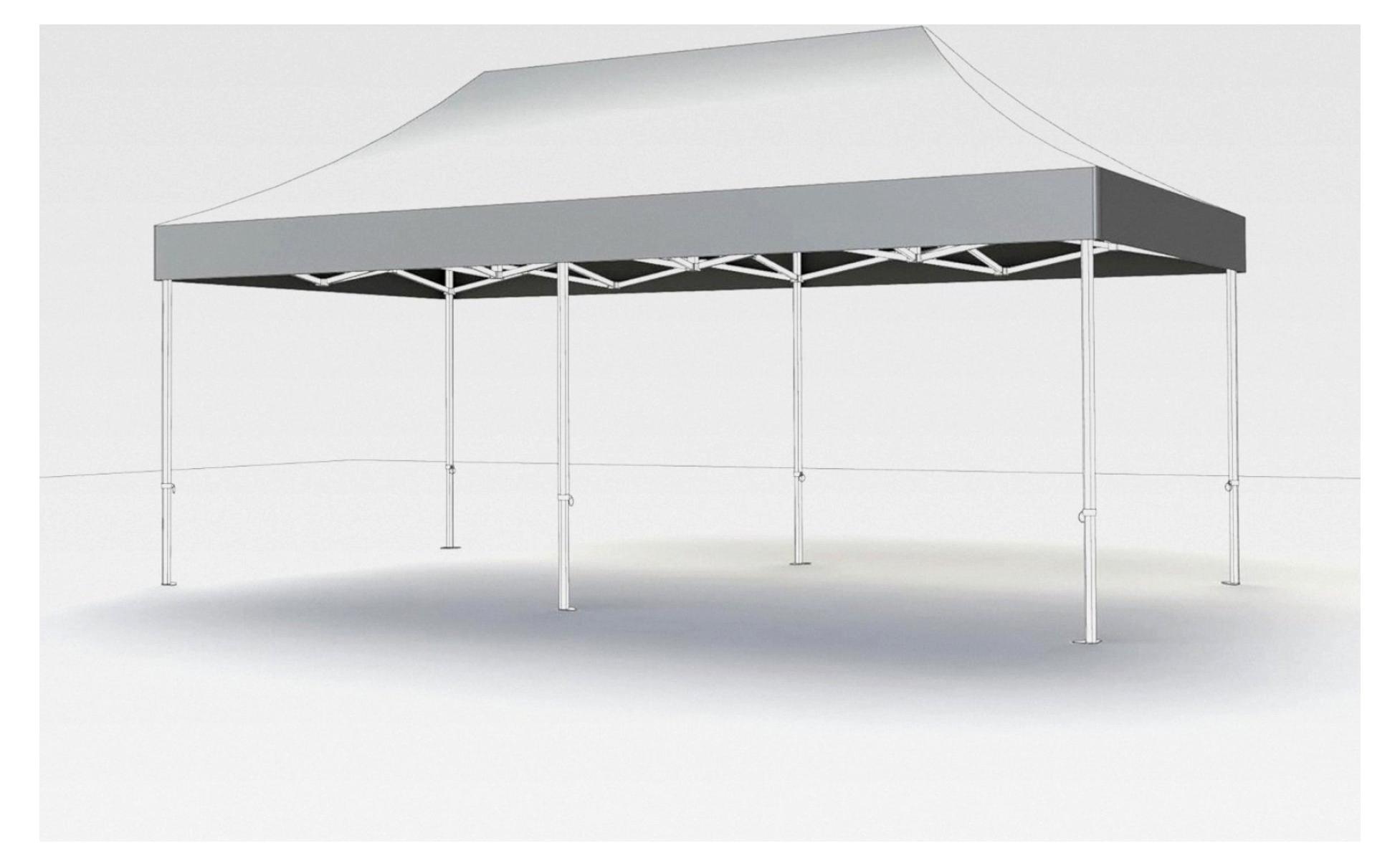 Dach für Pavillon Pro 3x6 Meter, Polyesterbezug, PVC-beschichtet, 300g/m² in weiß