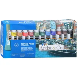 Akrylové Farben in tubách po 12 ml 12 Farben