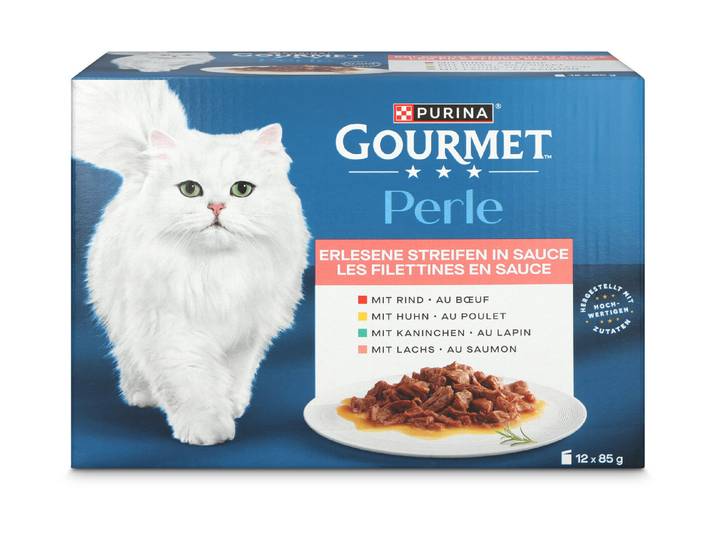 Gourmet Perle Katzenfutter in Sauce Erlesene Streifen 12x85g