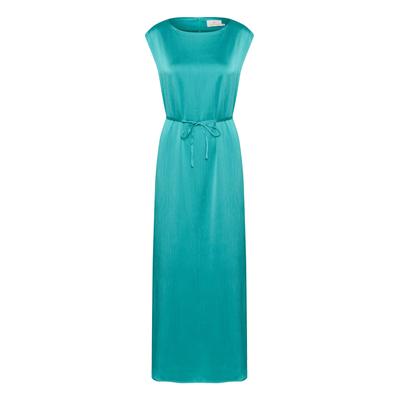 Midikleid KAFFE "Damen Kleid KArachel", Damen, Gr. 46, N-Gr, blau (teal), Obermaterial: 100% Polyester PES., Kleider Midikleid