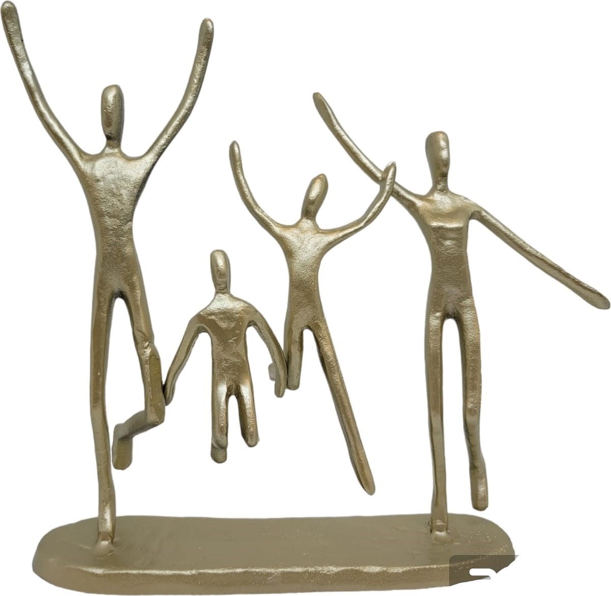 Casablanca by Gilde Sculptuur Jumping Family - Staal - Goud