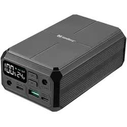 Sandberg Laptop Powerbank (27000 mAh, 100 W, 99.90 Wh), Powerbank, Schwarz