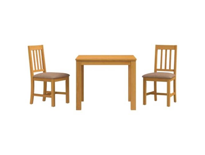PUGYNBK Esstisch-Set, 3-teilig, Grau, Eiche Schaumstoffkissen, quadratische Beine, einfache Reinigung, einfache Montage