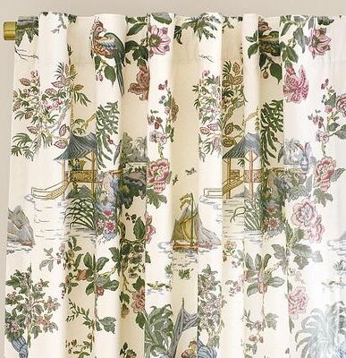 "Lille Chinoiserie Drapery Panel - 50""W x 96""L - Ballard Designs"