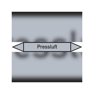 Rohrleitungskennzeichen Pressluft - 187x26 mm Folie selbstklebend