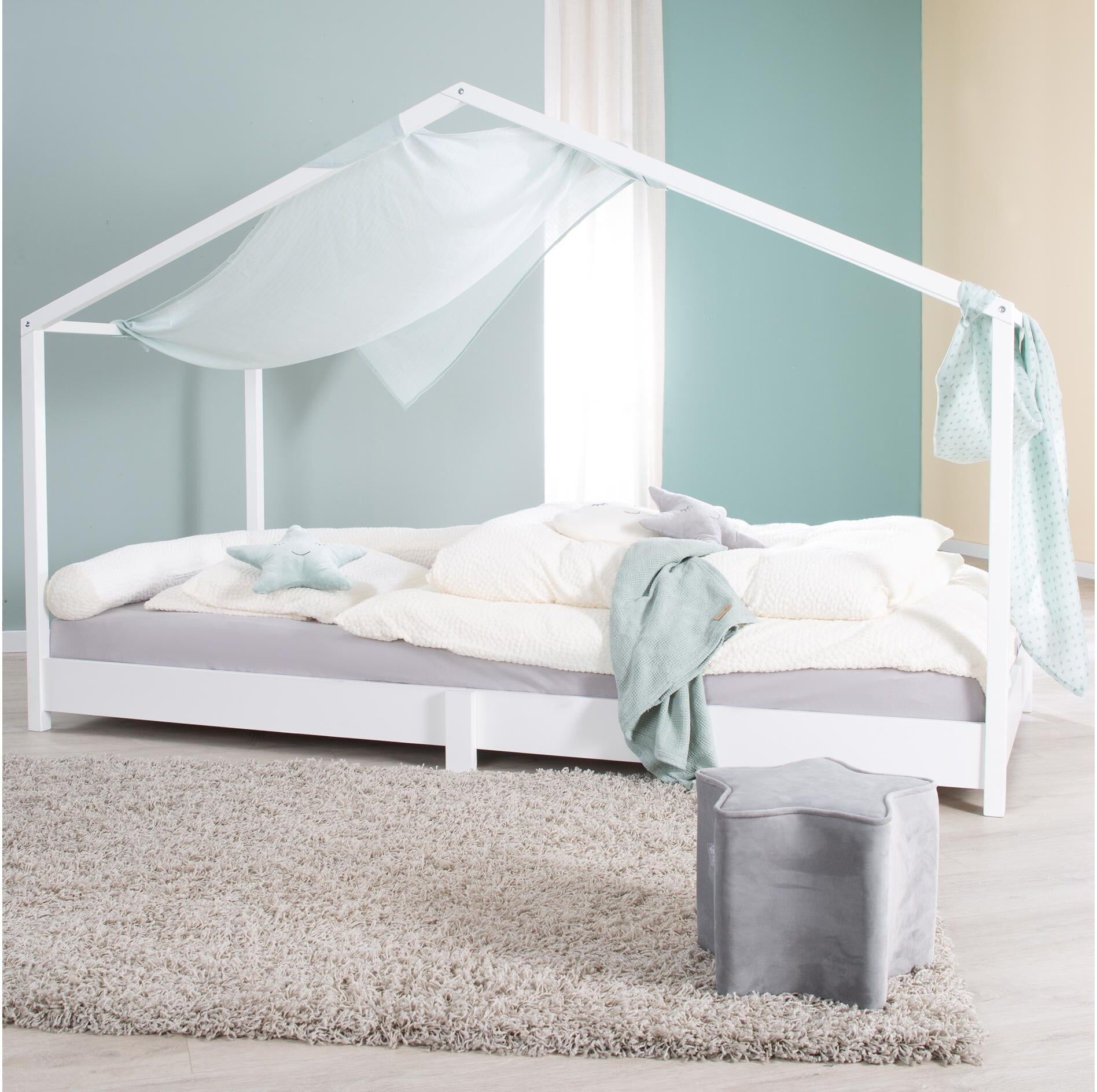 Kinderbett ROBA "90 x 200 cm", Baby, weiss (weiß), Betten Kinderbett weiß Einheitsgröße