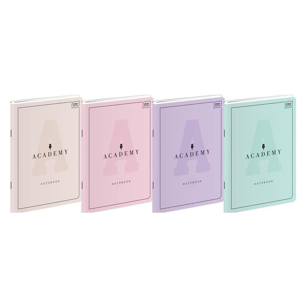 Interdruk Notizbuch A5/60K Linie Academy Pastel (10 Stück) (A5, Liniert) (440053)