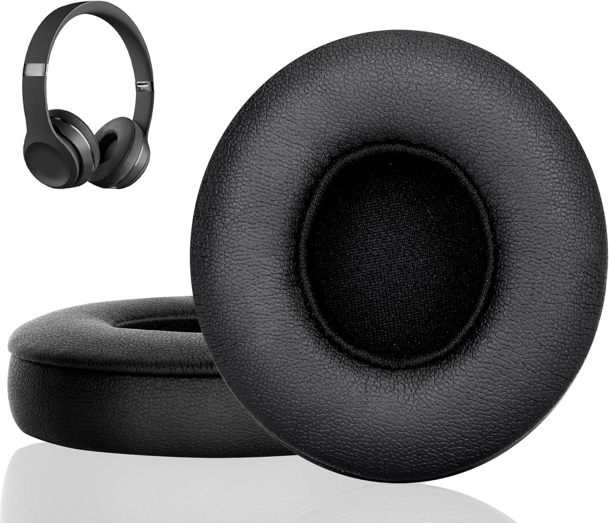 Merkloze Memory Foam Oorkussens voor Beats Solo 2 & 3 - Zwart