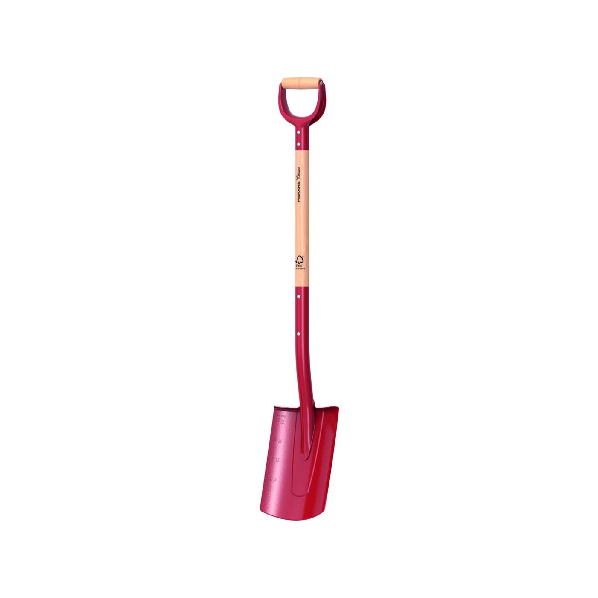 Fiskars Gärtnerpaten rund CLASSIC langer Schaft mit FSC-Holzstiel (1071931)