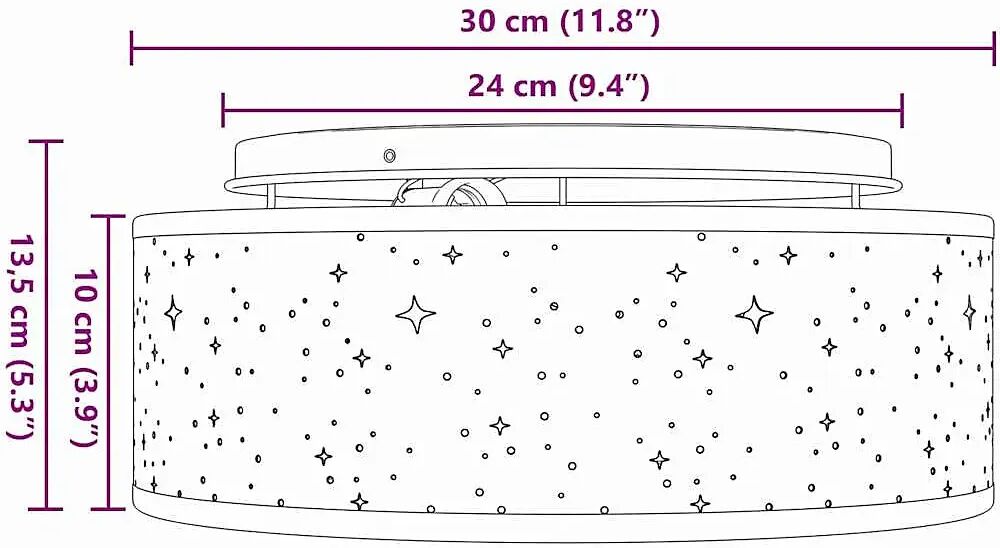 Lumes Beżowa lampa sufitowa materiałowa T1-R14