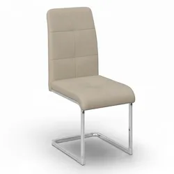 Schwingstuhl Lucie Creme Leinenoptik Gepolstert