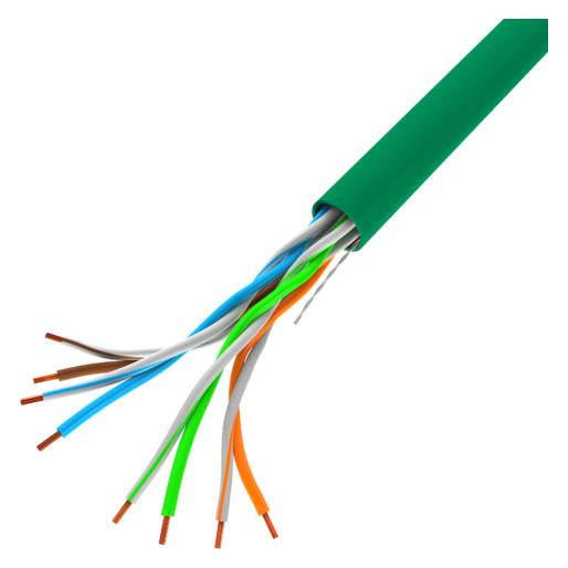 Lanberg UTP cable Cat.5e SOLID CCA LCU5-10CC-0305-G Green (U/UTP, CAT5e, 305 m) (LCU5-10CC-0305-G)