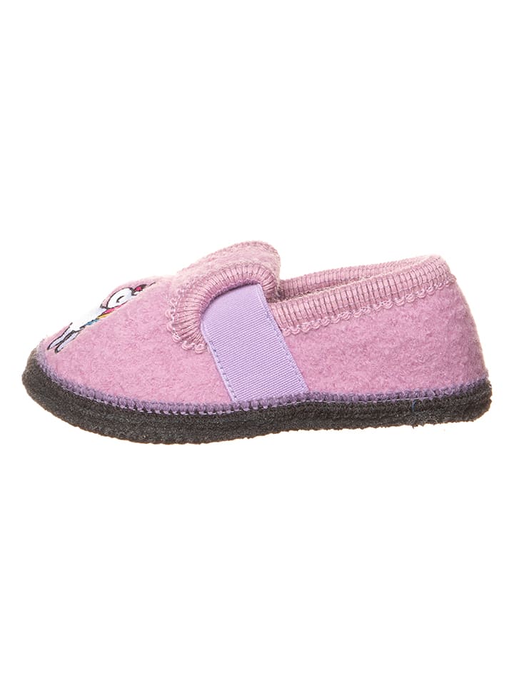 lamino Hausschuhe "Bobby Einhorn" in Rosa - 21