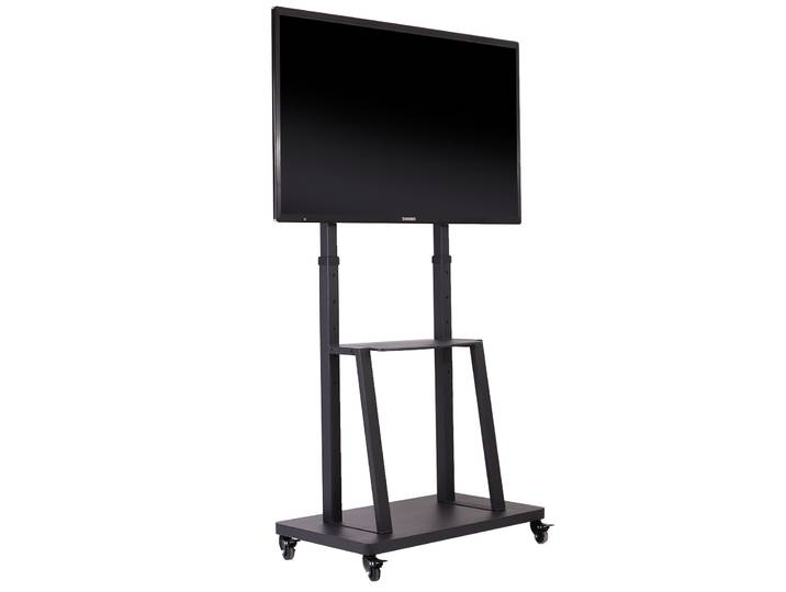 Support de sol TV réglable sur pied, chariot TV rapide pour écrans plats 32-80 , poids de chargement jusqu'à 65kg