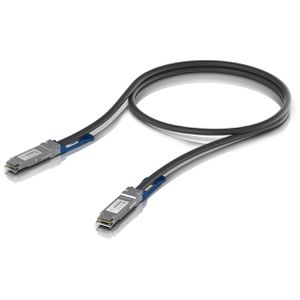 UbiQuiti DAC-Kabel UACC-DAC-QSFP28-0.5M, 0,5 m, Direct Attach Black, bis 100 Gbit/s, QSFP28/QSFP28