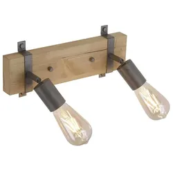 Leuchten Direkt, Deckenleuchte, LED Deckenlampe SLAT Vintage Industrie Design, schwenkbar (80 lm, E27)