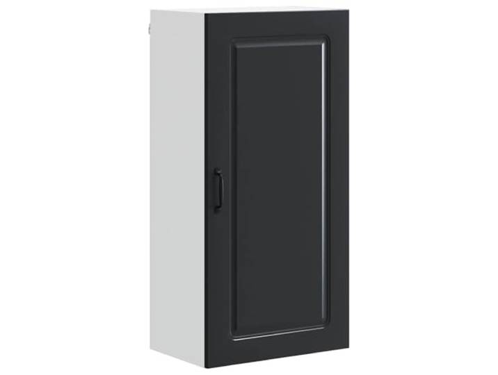 HKTMGDNG Küchen Hängeschrank Schwarz 50 x 31 x 100 cm Platzsparender Wandküchenschrank für die Küche mit drei Fächern und einer Tür für geordnete Aufbewahrung von Geschirr.