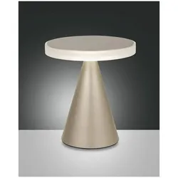 Fabas Luce Neutra Tischleuchte LED 1x12W Metall- und Methacrylat Gold edelmatt