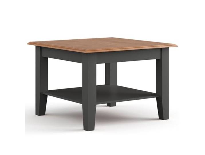 Lomadox Wohnzimmer Wohnzimmertisch Tisch Couchtisch, Massivholz in grau mit Eiche Optik