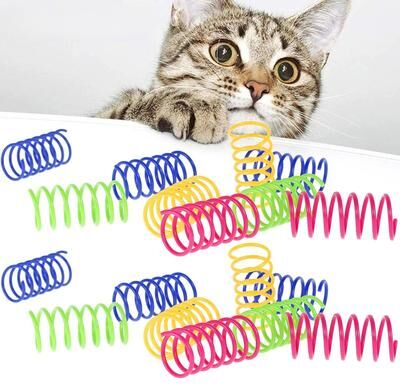 Inspired Finds Colorful Cat Spring Toy Set 4 Pcs