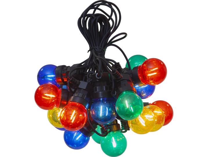 LED-Lichterkette Circus Small Filament , multi, Dioden 20 Stk. Flammen 20 Stk., Gesamtlänge 8,55m, PARFORCE TRADITIONAL HUNTING, Lichterketten, ca. 11,5x5 cm, ca. 8,55 m, Länge mit Trafo, outdoor, Vierfarb-Karton, LED-Lichterkette