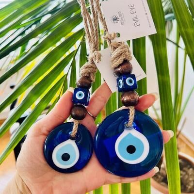 Inspired Finds Boho Evil Eye Macrame Wall Hanging Nazar Protection Decor For Home And Car pink Nazar