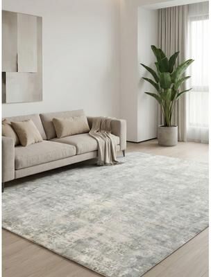 EXQUISITE RUGS Murano Hand-loomed Wool/Bamboo Silk Metallic Area Rug.