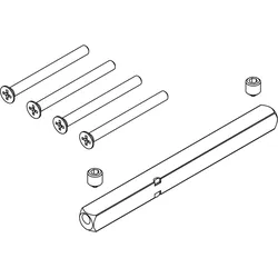 Griffwerk Voll- und Hohlstiftsets zur Türstärkeerweiterung für Garnituren  Hohlstiftsets für Wechselgarnituren (Klipptechnik-Garnituren) Edelstahl (matt) 50-55 mm