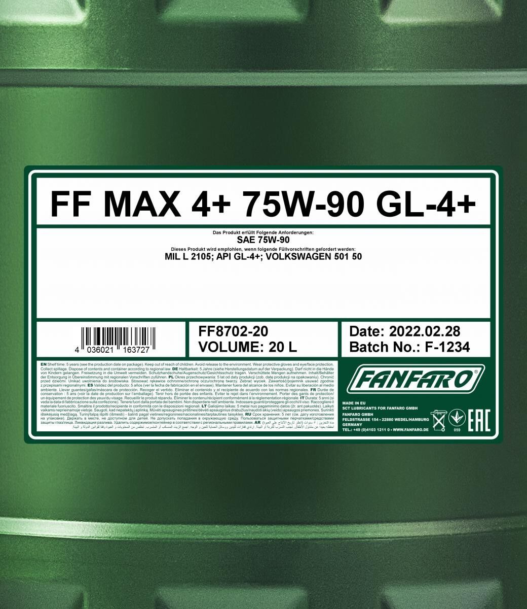FANFARO FF8702-20 Schaltgetriebeöl (MTF)