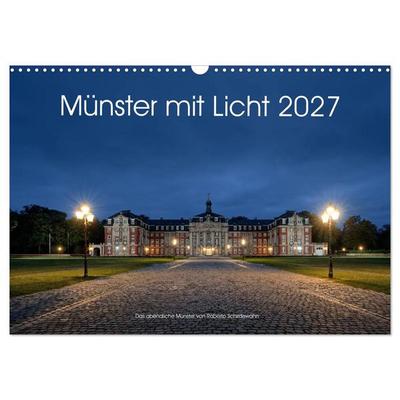 Münster mit Licht (Wandkalender 2027 DIN A3 quer), CALVENDO Monatskalender