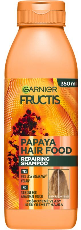 Garnier Fructis Papaya Hair Food shampoing régénérant pour cheveux abîmés 350 ml
