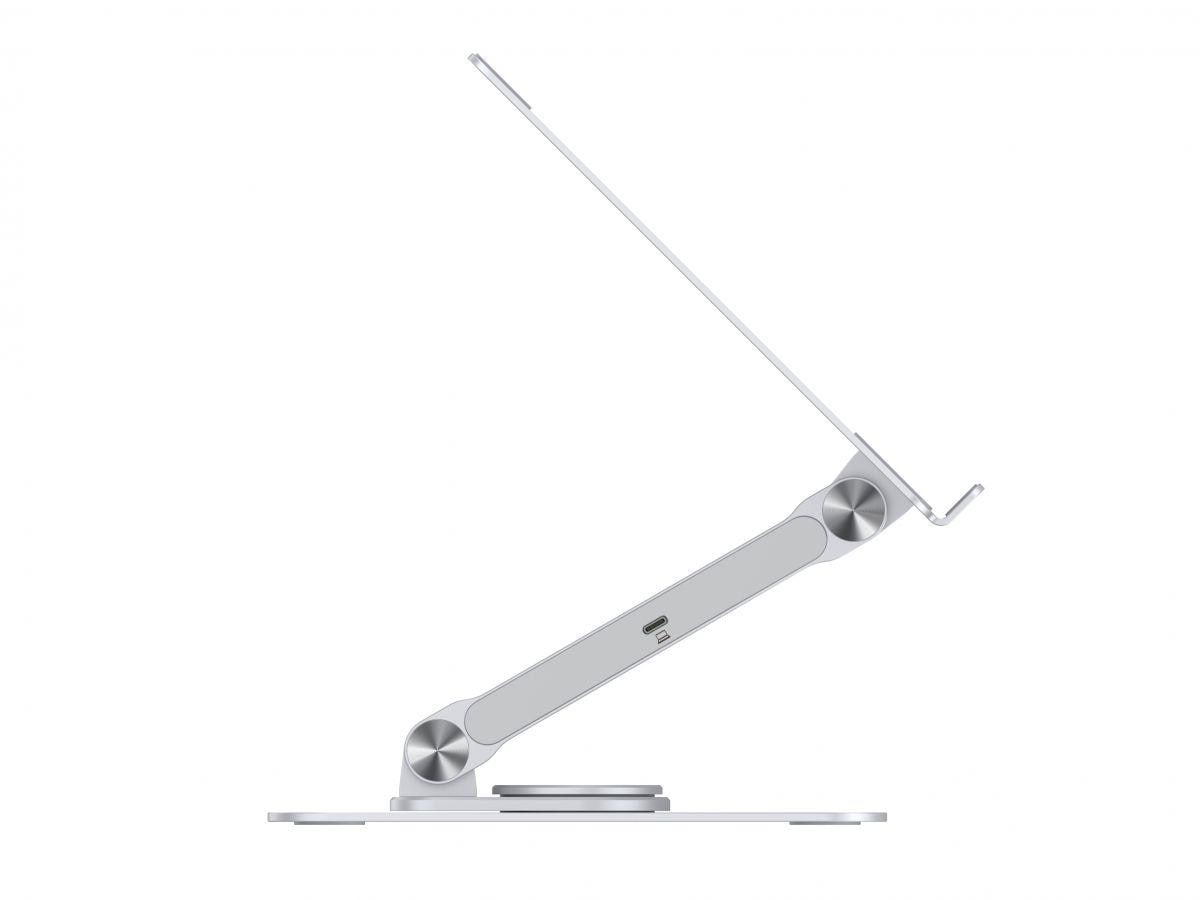 Conceptronic DONN27G Laptop-Ständer mit 7-in-1-Dockingstation 360 Grad drehbare Basis faltbar höhenverstellbar
