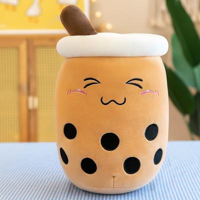 Smart Shopping Spot Kawaii Plush Toys, Soft Boba Plush Bubble Tea Pillow For Babies brown B