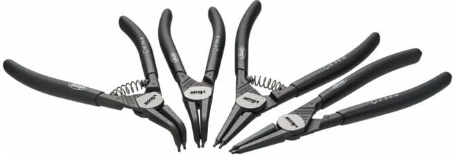 VIGOR Jeu de pinces pour circlips, 180 mm V4442, 4 outils (V4442)