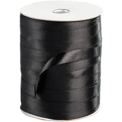 SPRINTIS Satinband 10 mm, schwarz, 300 m Rolle, Geschenkband für kreative Schleifen, Dekorationen, Geschenkverpackungen und Bastelprojekte, Polyester